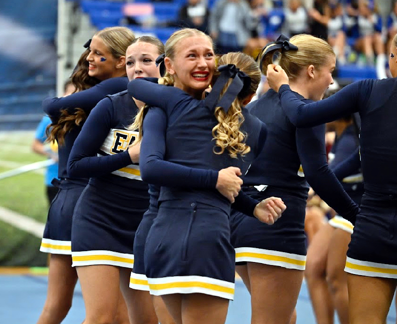 Excited cheerleaders